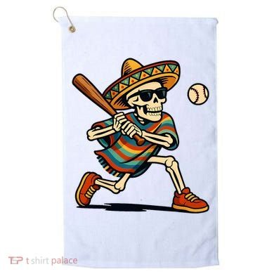 Cinco De Mayo Mariachi Skeleton Baseball Mexican Sombrero  Golf Towel