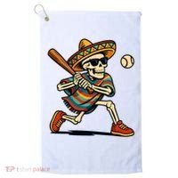 Cinco De Mayo Mariachi Skeleton Baseball Mexican Sombrero  Golf Towel thumb 0