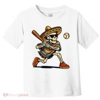Cinco De Mayo Mariachi Skeleton Baseball Mexican Sombrero  Toddler T-Shirt thumb 0