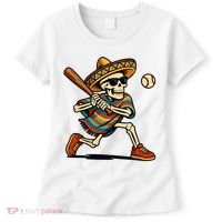 Cinco De Mayo Mariachi Skeleton Baseball Mexican Sombrero  Women's T-Shirt thumb 0