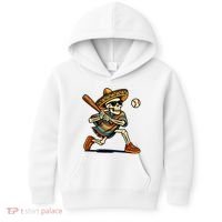 Cinco De Mayo Mariachi Skeleton Baseball Mexican Sombrero  Kids Hoodie thumb 0