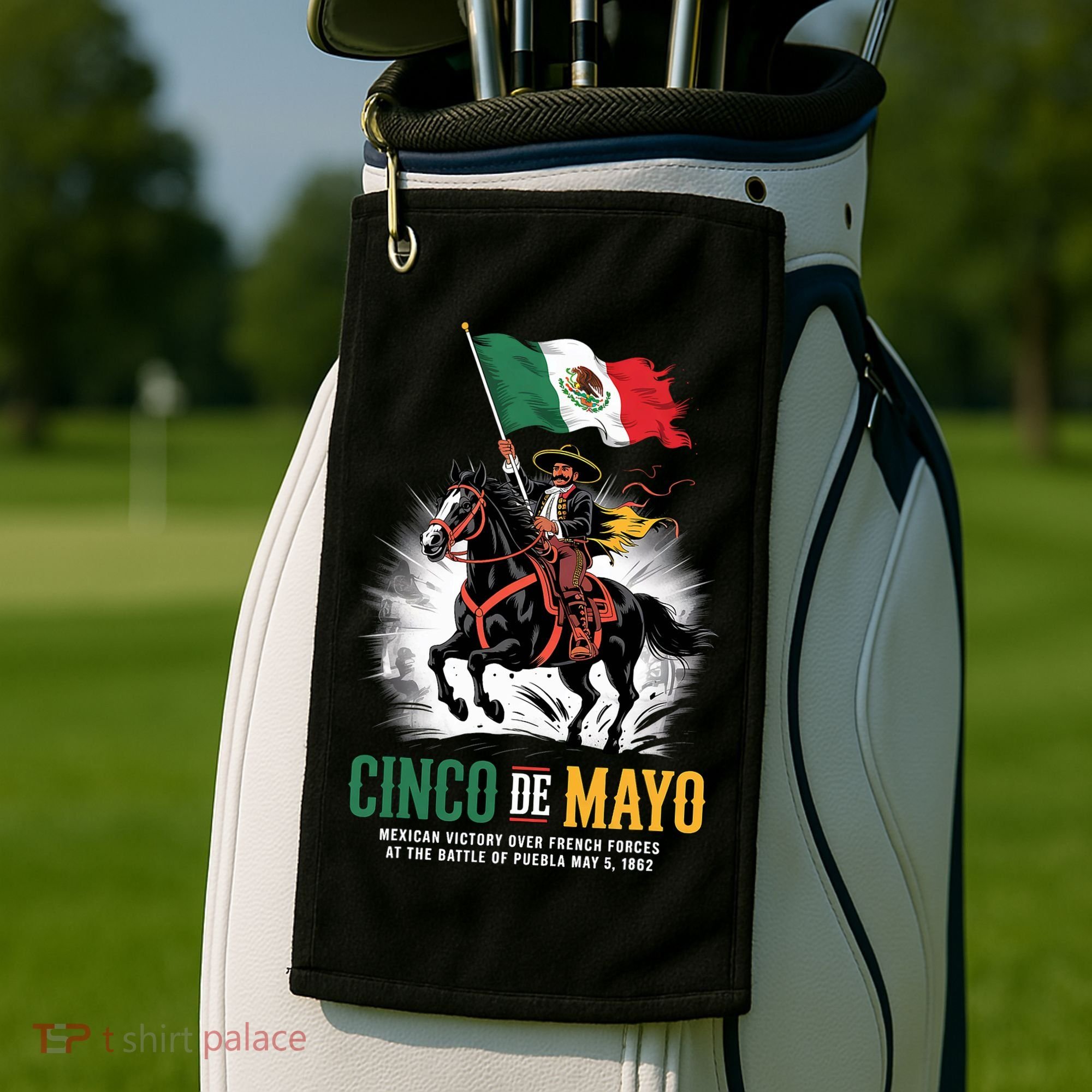 Cinco De Mayo Mexican Battle Puebla 1862 Anniversary  Golf Towel