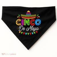 Cinco De Mayo Mexican Fiesta Squad 5 De Mayo Mexico Party USA-Made Doggie Bandana thumb 0