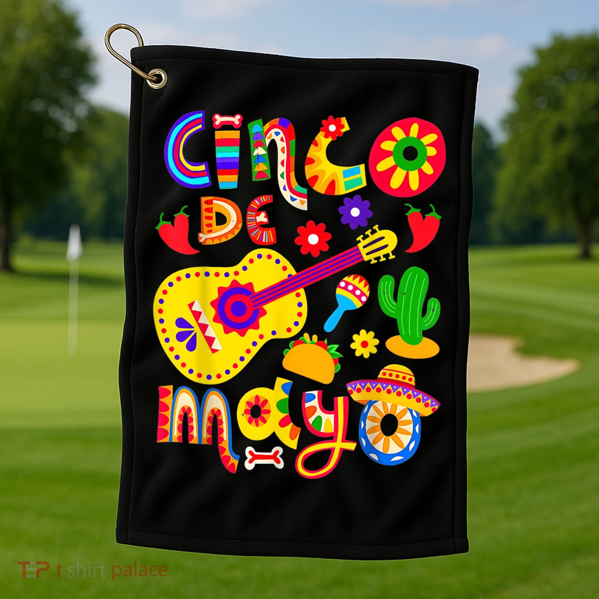 Cinco De Mayo Shirt Mexican Fiesta 5 De Mayo Golf Towel