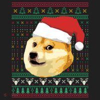 Christmas Doge Meme Shiba Inu Santa Funny Ugly Sweater Xmas Great Gift Hat thumb 2