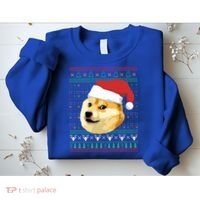 Christmas Doge Meme Shiba Inu Santa Funny Ugly Sweater Xmas Great Gift Sweatshirt thumb 2