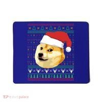 Christmas Doge Meme Shiba Inu Santa Funny Ugly Sweater Xmas Great Gift Mousepad thumb 0