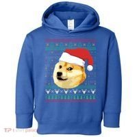 Christmas Doge Meme Shiba Inu Santa Funny Ugly Sweater Xmas Great Gift Toddler Hoodie thumb 0