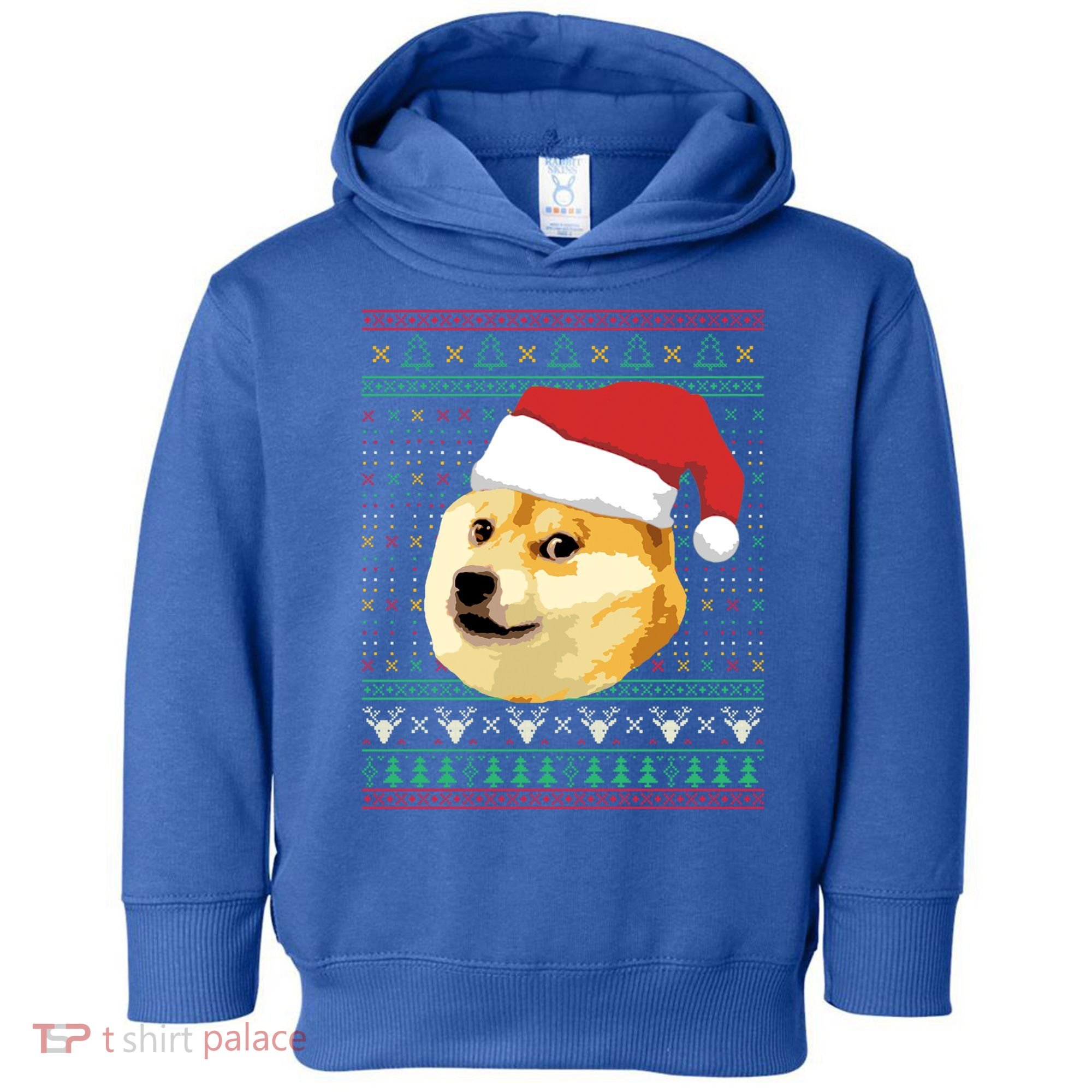 Christmas Doge Meme Shiba Inu Santa Funny Ugly Sweater Xmas Great Gift Toddler Hoodie