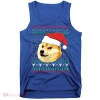 Christmas Doge Meme Shiba Inu Santa Funny Ugly Sweater Xmas Great Gift Tank Top thumb 0