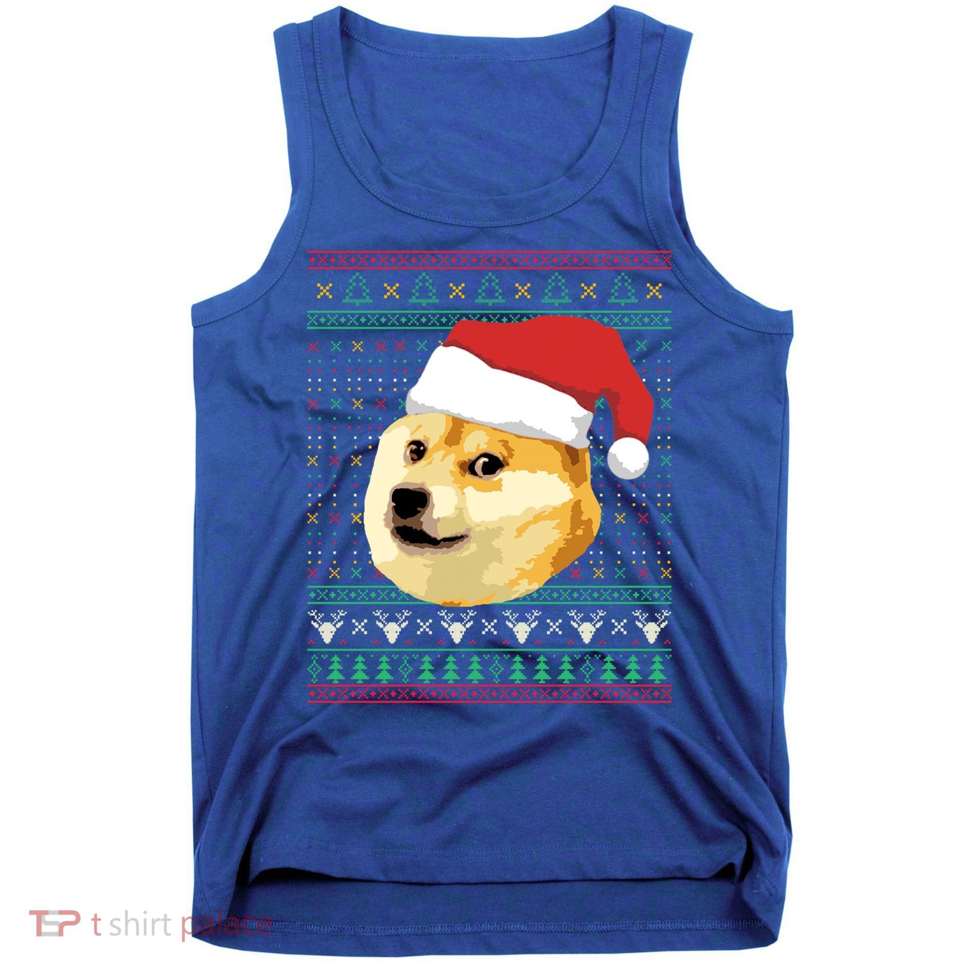 Christmas Doge Meme Shiba Inu Santa Funny Ugly Sweater Xmas Great Gift Tank Top