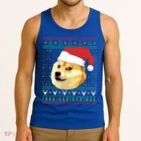 Christmas Doge Meme Shiba Inu Santa Funny Ugly Sweater Xmas Great Gift Tank Top thumb 3