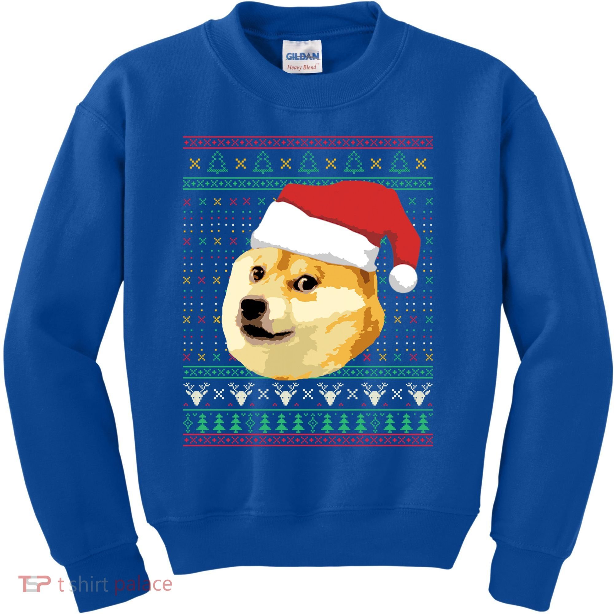 Christmas Doge Meme Shiba Inu Santa Funny Ugly Sweater Xmas Great Gift Kids Sweatshirt