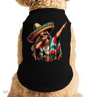 Cinco De Mayo Dabbing Mexican Women Funny Cinco De Mayo Doggie Tank thumb 0