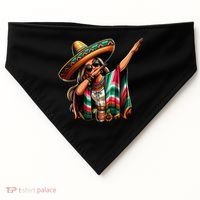 Cinco De Mayo Dabbing Mexican Women Funny Cinco De Mayo USA-Made Doggie Bandana thumb 0