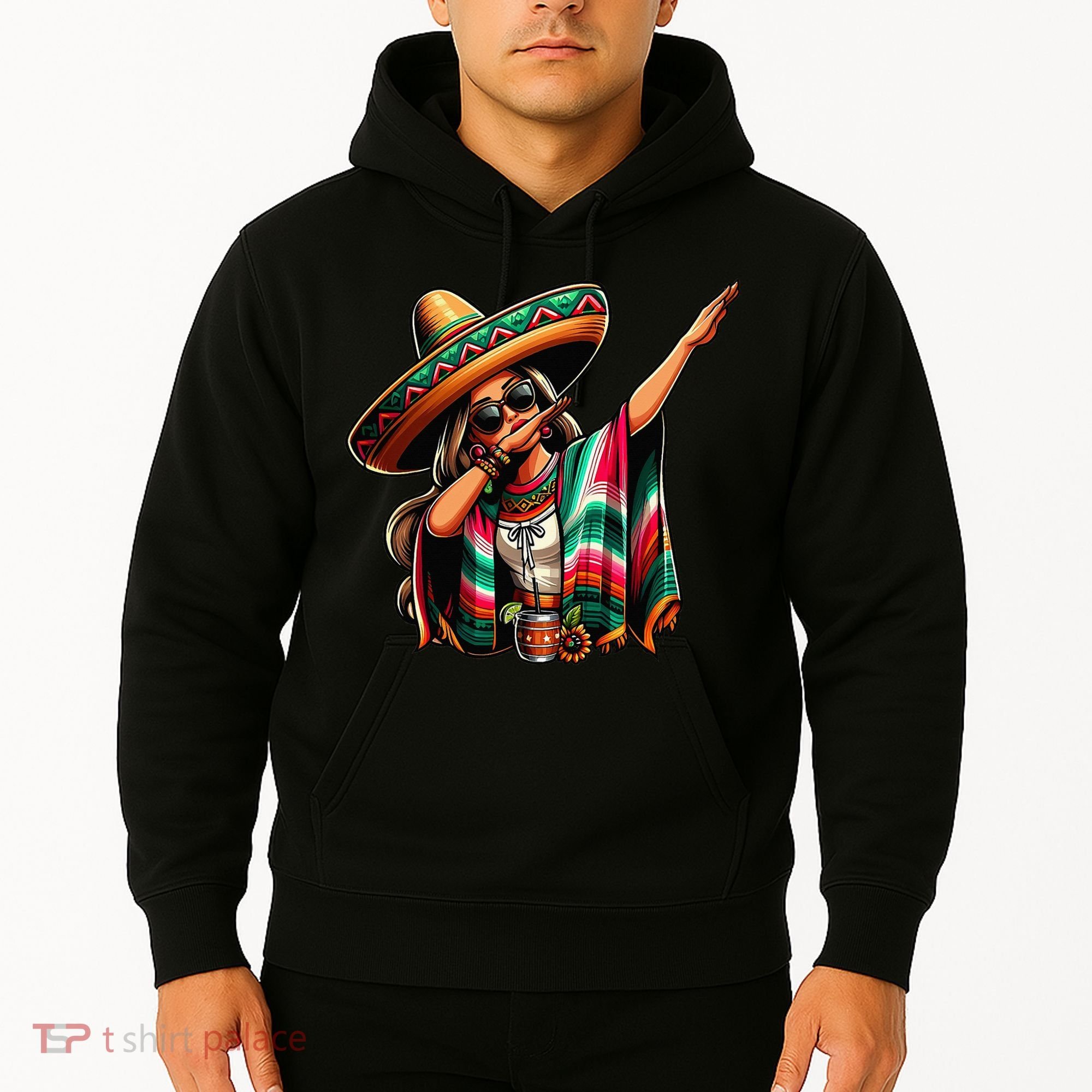 Cinco De Mayo Dabbing Mexican Women Funny Cinco De Mayo Hoodie