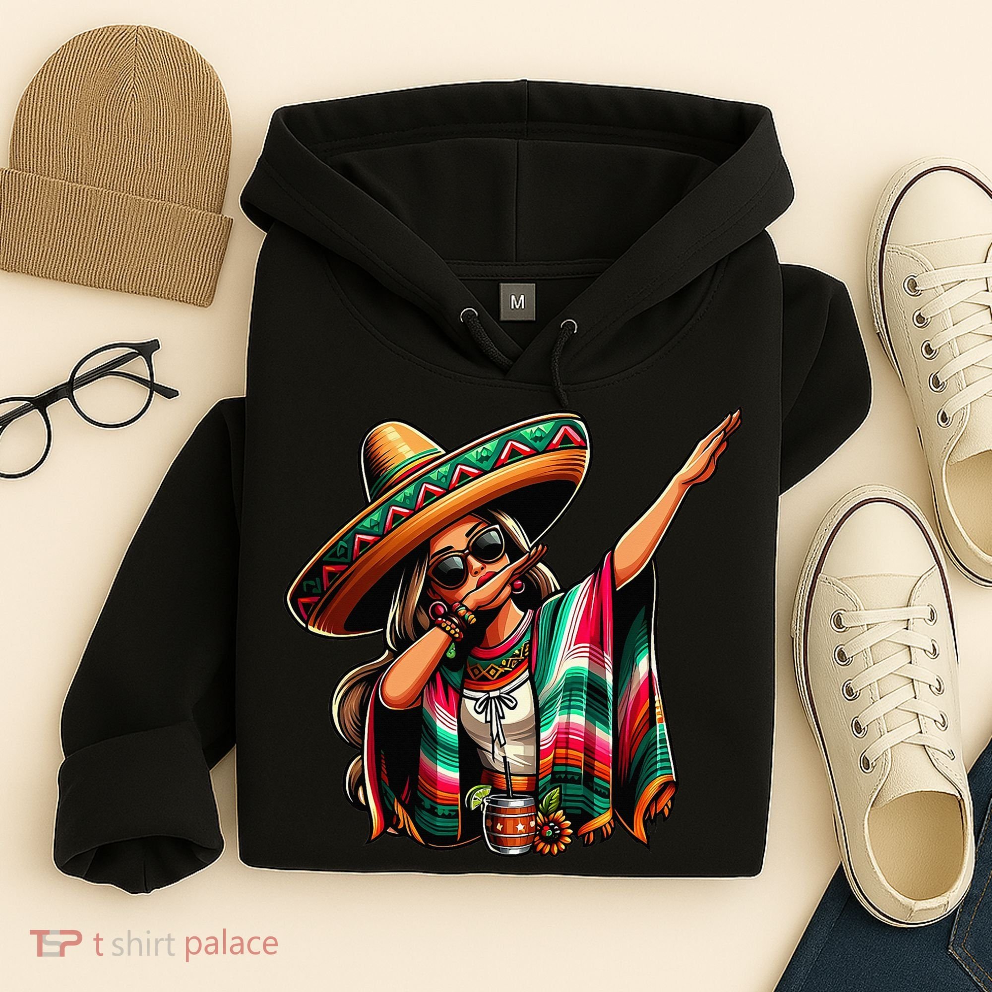 Cinco De Mayo Dabbing Mexican Women Funny Cinco De Mayo Hoodie