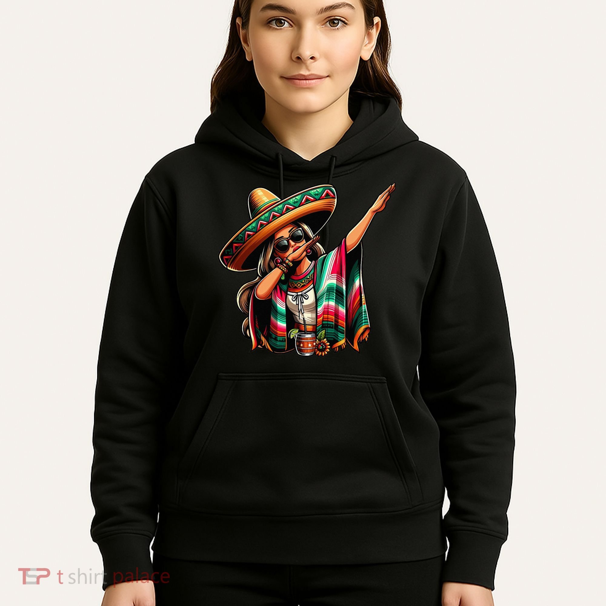 Cinco De Mayo Dabbing Mexican Women Funny Cinco De Mayo Hoodie