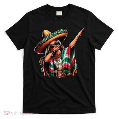 Cinco De Mayo Dabbing Mexican Women Funny Cinco De Mayo T-Shirt