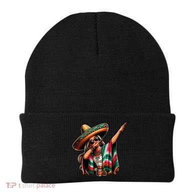 Cinco De Mayo Dabbing Mexican Women Funny Cinco De Mayo Beanie