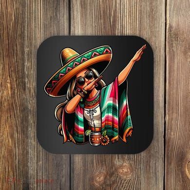 Cinco De Mayo Dabbing Mexican Women Funny Cinco De Mayo Coaster