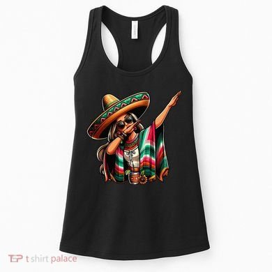 Cinco De Mayo Dabbing Mexican Women Funny Cinco De Mayo Women's Tank Top