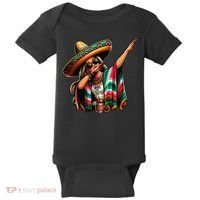 Cinco De Mayo Dabbing Mexican Women Funny Cinco De Mayo Baby Bodysuit thumb 0