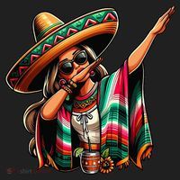 Cinco De Mayo Dabbing Mexican Women Funny Cinco De Mayo Hat thumb 2