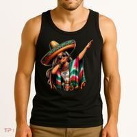 Cinco De Mayo Dabbing Mexican Women Funny Cinco De Mayo Tank Top thumb 3