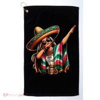 Cinco De Mayo Dabbing Mexican Women Funny Cinco De Mayo Golf Towel thumb 0