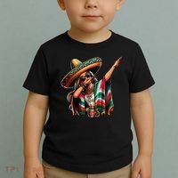 Cinco De Mayo Dabbing Mexican Women Funny Cinco De Mayo Toddler T-Shirt thumb 2