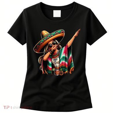 Cinco De Mayo Dabbing Mexican Women Funny Cinco De Mayo Women's T-Shirt