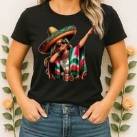 Cinco De Mayo Dabbing Mexican Women Funny Cinco De Mayo Women's T-Shirt thumb 2