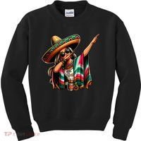 Cinco De Mayo Dabbing Mexican Women Funny Cinco De Mayo Kids Sweatshirt thumb 0