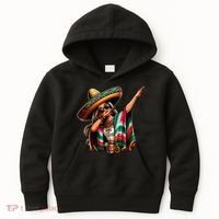 Cinco De Mayo Dabbing Mexican Women Funny Cinco De Mayo Kids Hoodie thumb 0