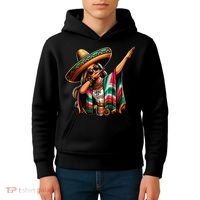 Cinco De Mayo Dabbing Mexican Women Funny Cinco De Mayo Kids Hoodie thumb 4