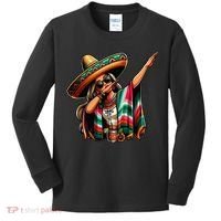 Cinco De Mayo Dabbing Mexican Women Funny Cinco De Mayo Kids Long Sleeve Shirt thumb 0