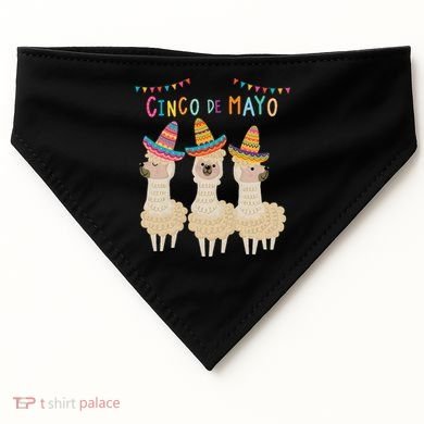 Cinco De Mayo Llama Fiesta USA-Made Doggie Bandana