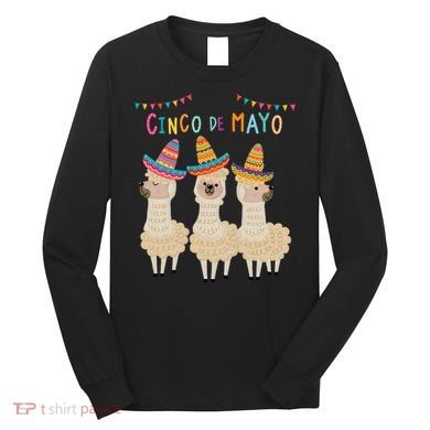 Cinco De Mayo Llama Fiesta Long Sleeve Shirt