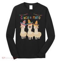 Cinco De Mayo Llama Fiesta Long Sleeve Shirt thumb 0