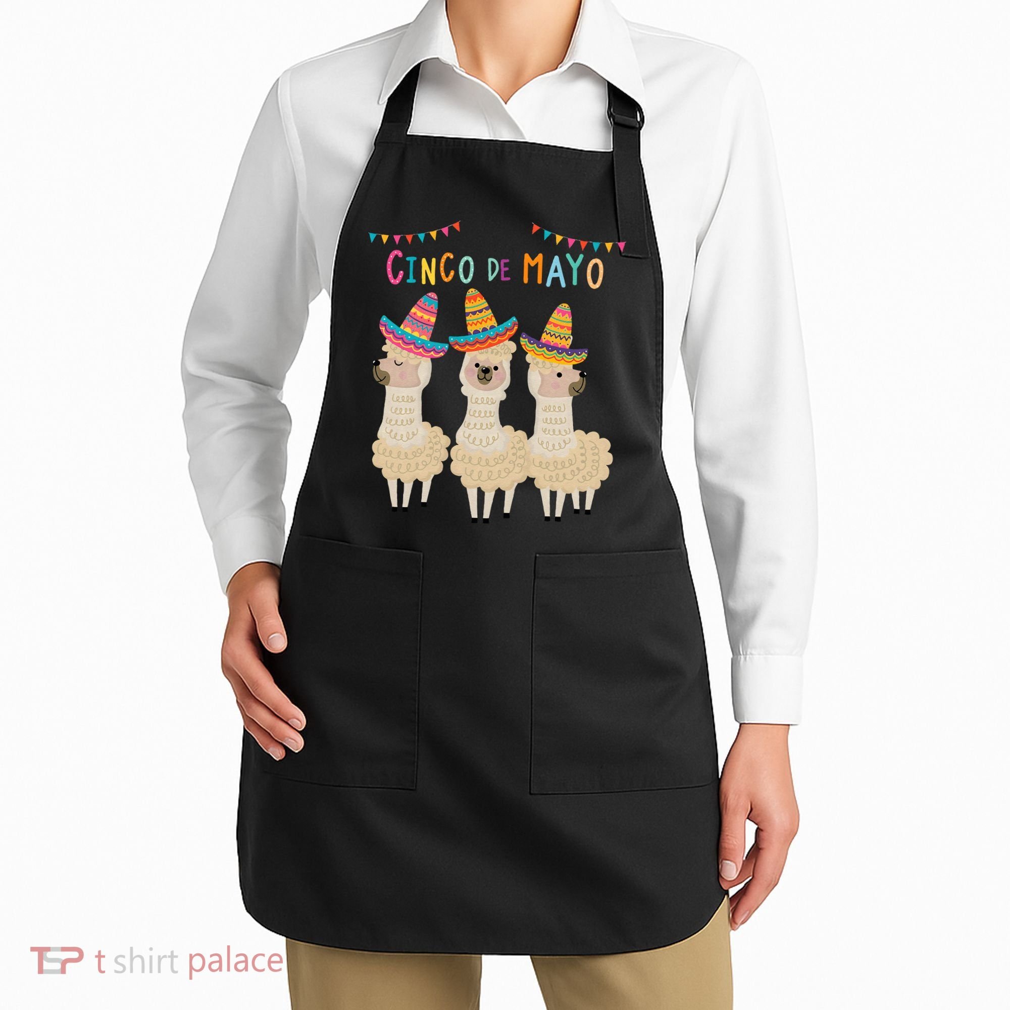 Cinco De Mayo Llama Fiesta Apron