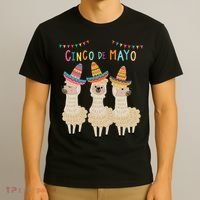 Cinco De Mayo Llama Fiesta T-Shirt thumb 3