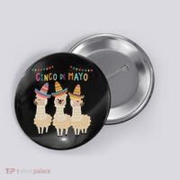 Cinco De Mayo Llama Fiesta Button thumb 0