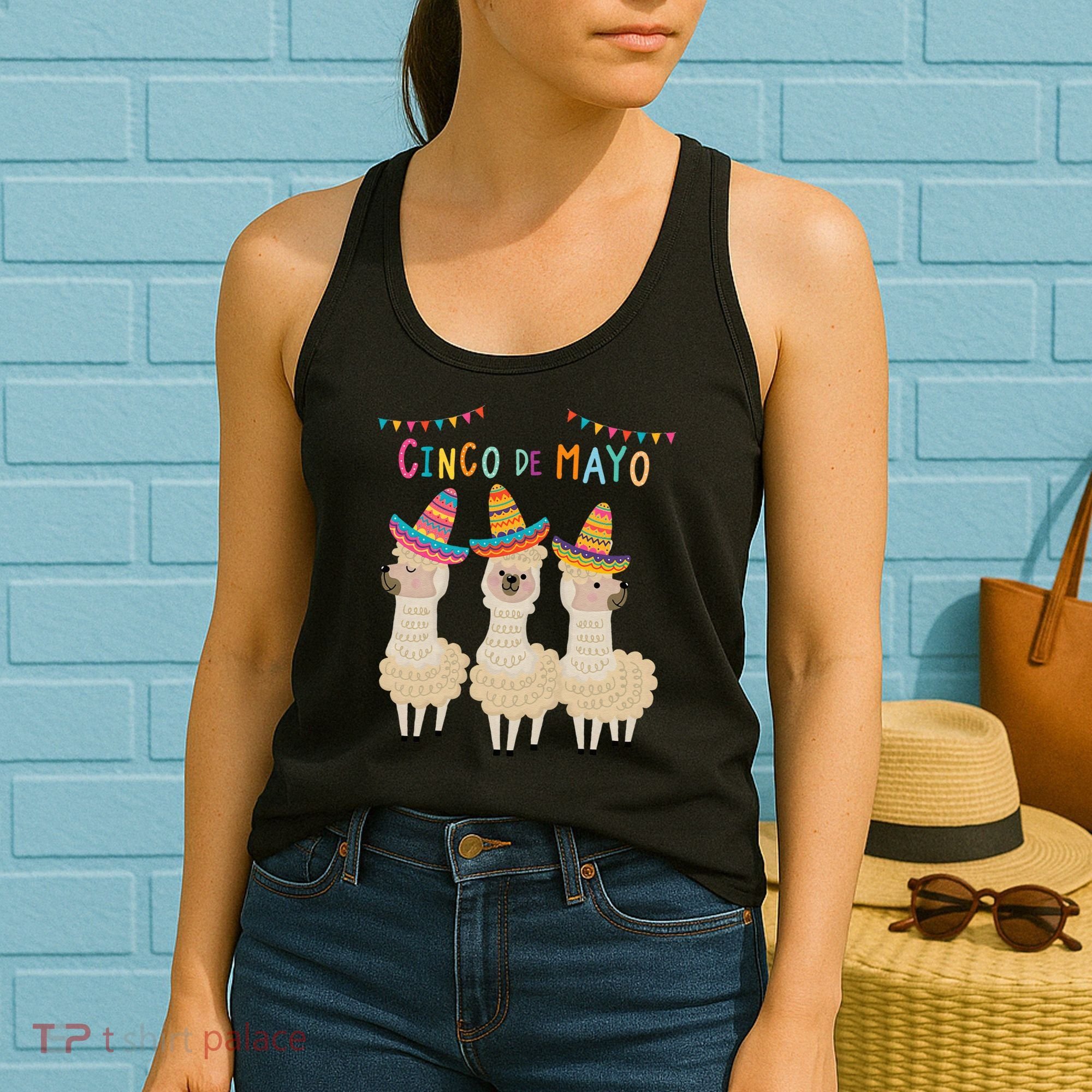 Cinco De Mayo Llama Fiesta Women's Tank Top
