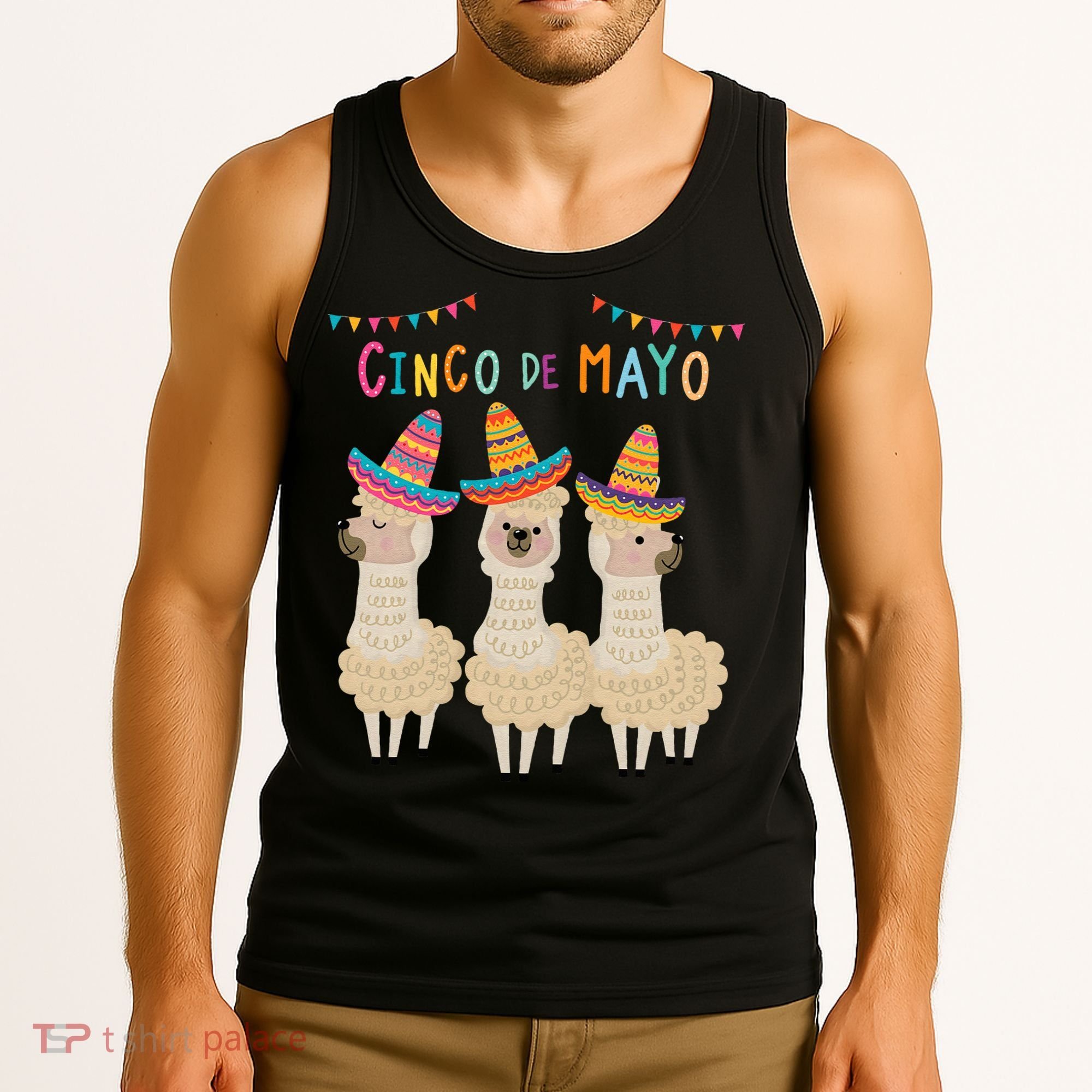 Cinco De Mayo Llama Fiesta Tank Top