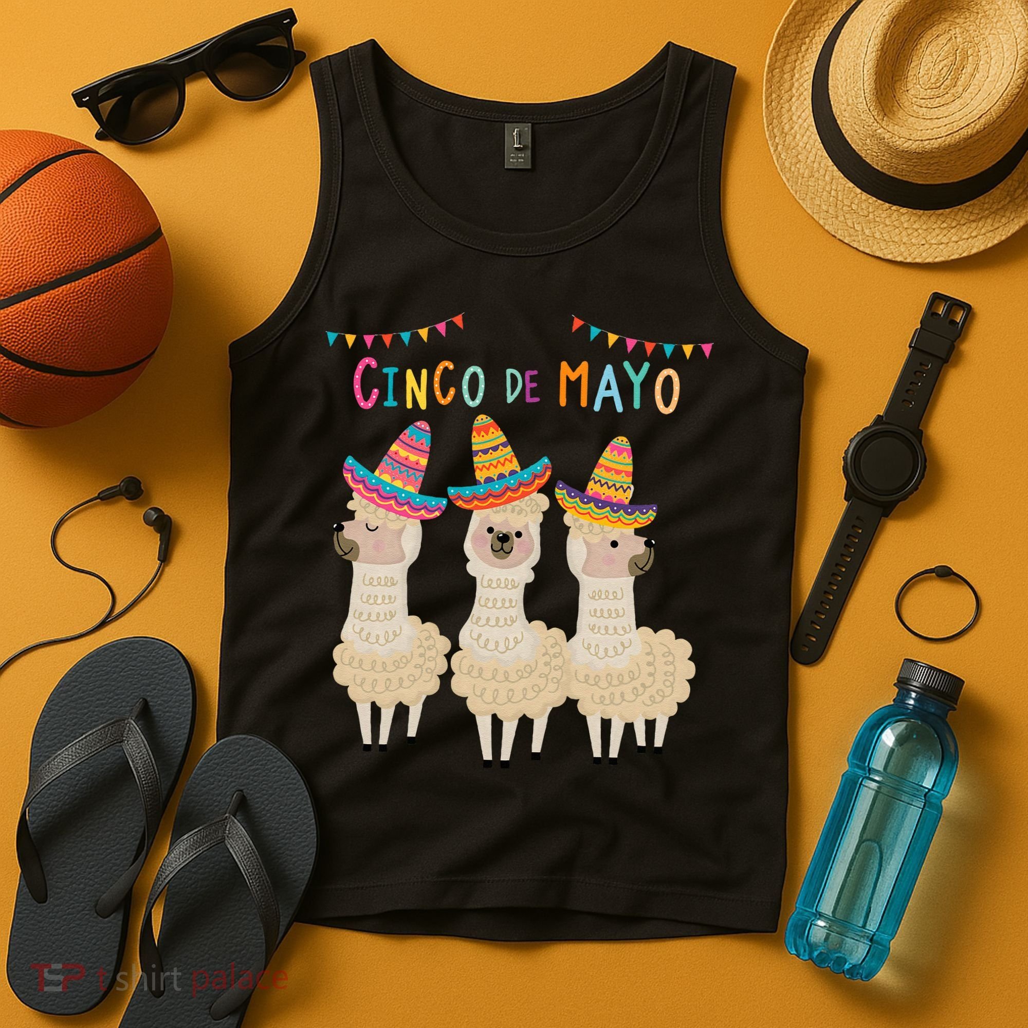 Cinco De Mayo Llama Fiesta Tank Top