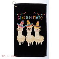 Cinco De Mayo Llama Fiesta Golf Towel thumb 0
