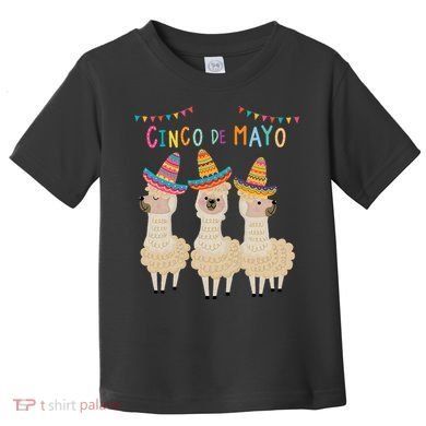 Cinco De Mayo Llama Fiesta Toddler T-Shirt