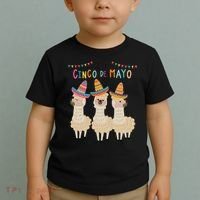 Cinco De Mayo Llama Fiesta Toddler T-Shirt thumb 2
