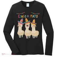 Cinco De Mayo Llama Fiesta Women's Long Sleeve Shirt thumb 0